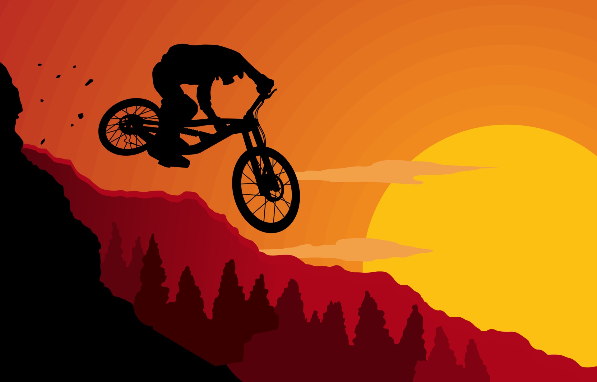 Mountain Bike Vector Art Icons And Graphics For Free Download