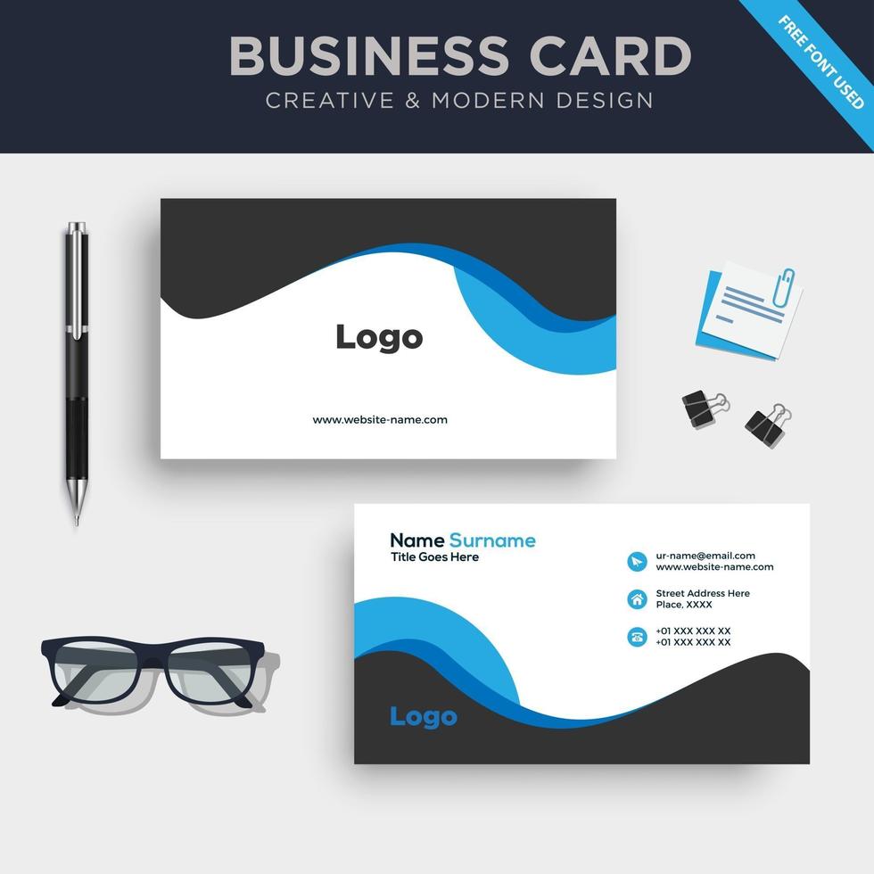 Creative Double sided Business Card Template vector