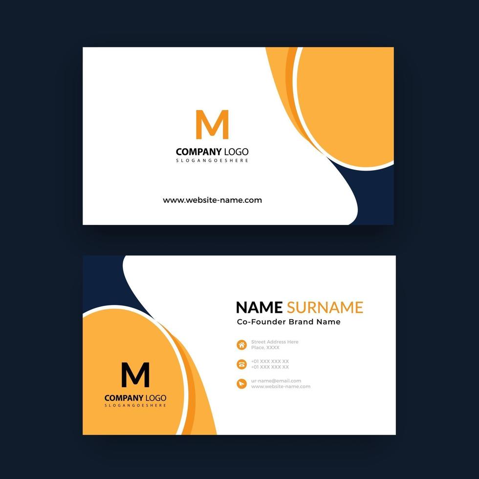 Creative Double sided Business Card Template vector