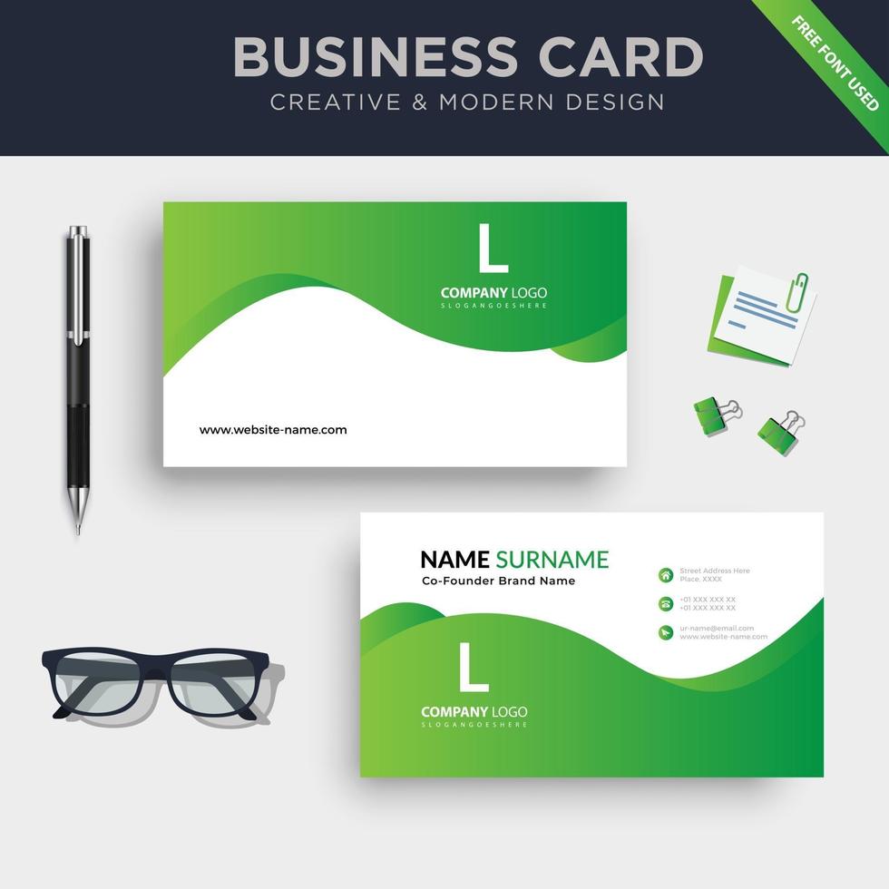 Creative Double sided Business Card Template vector