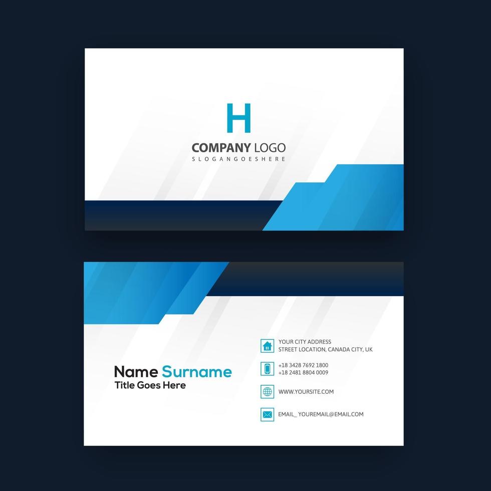 Creative Double sided Business Card Template vector