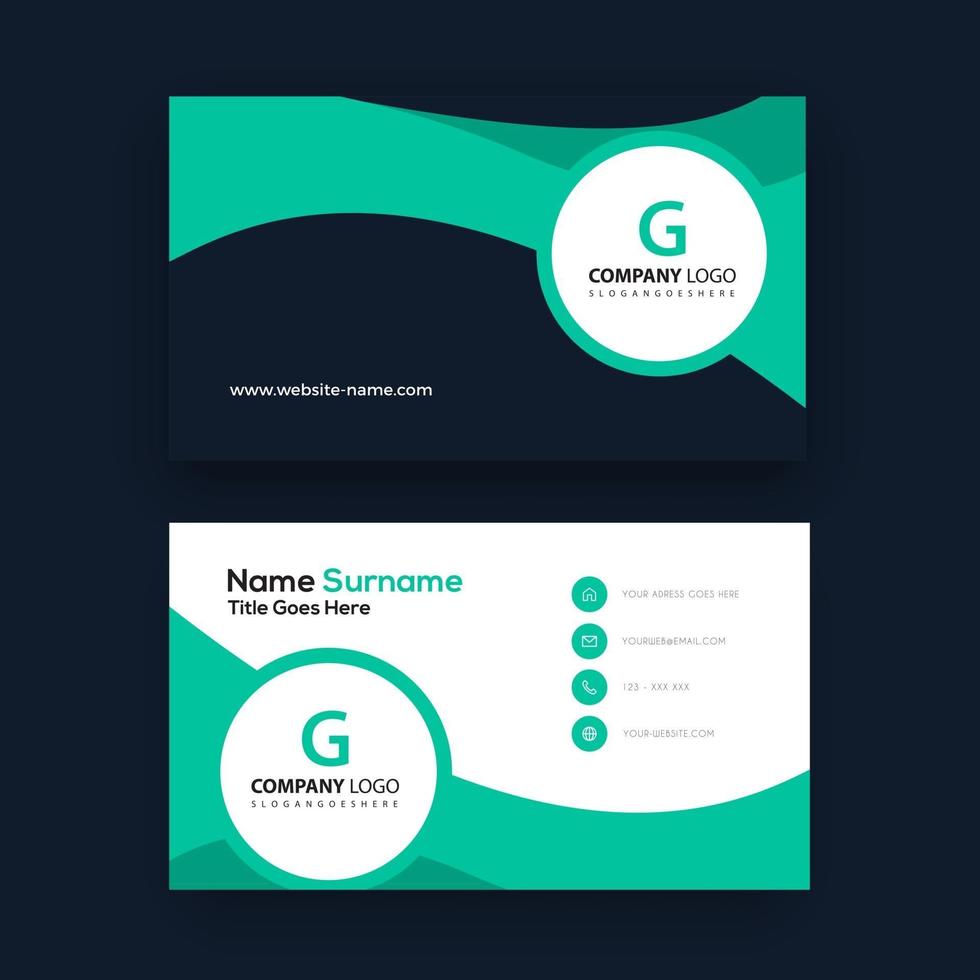 Creative Double sided Business Card Template vector