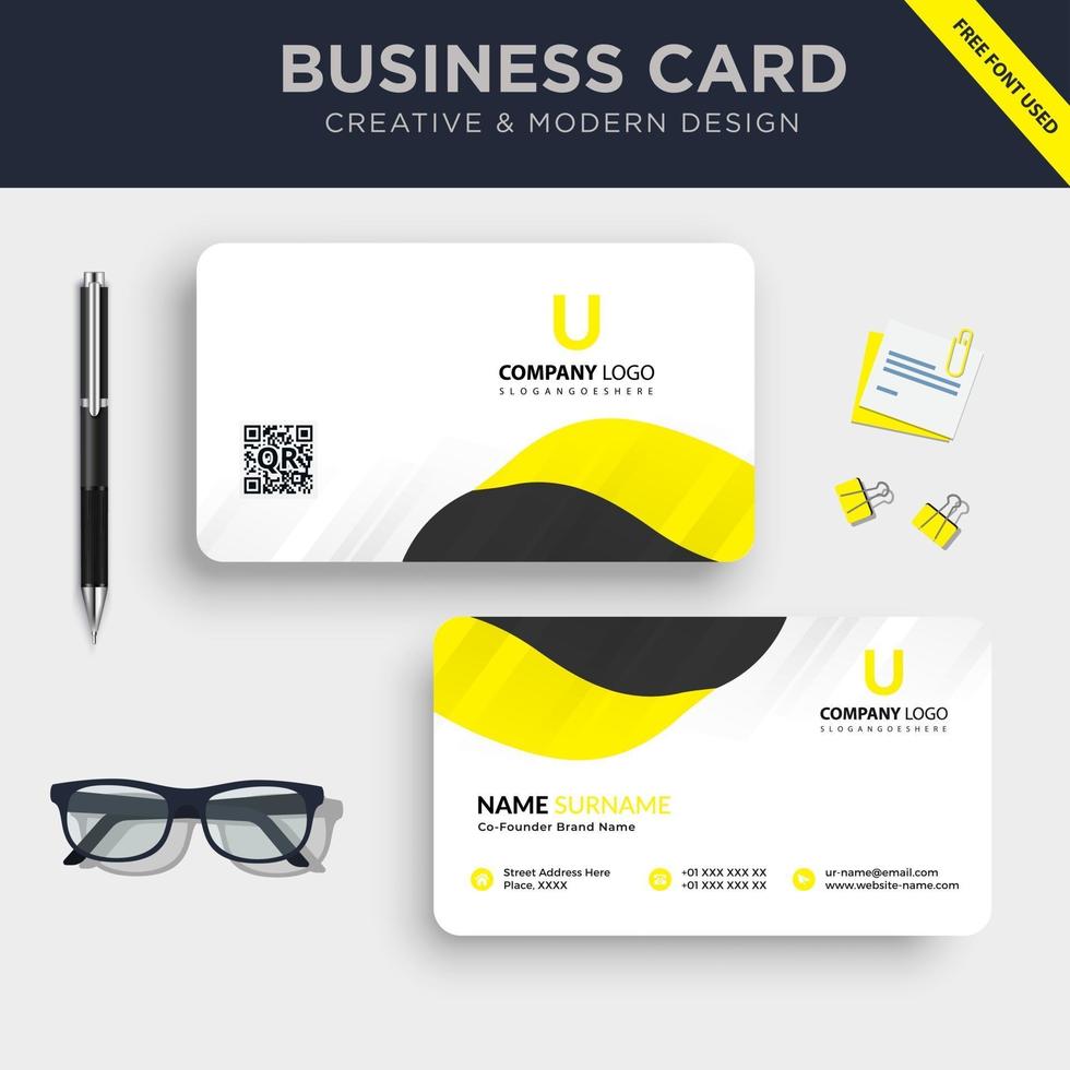 Creative Double sided Business Card Template vector