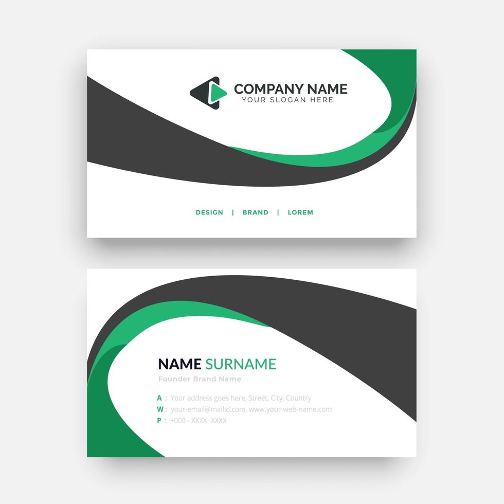 Creative Double sided Business Card Template vector