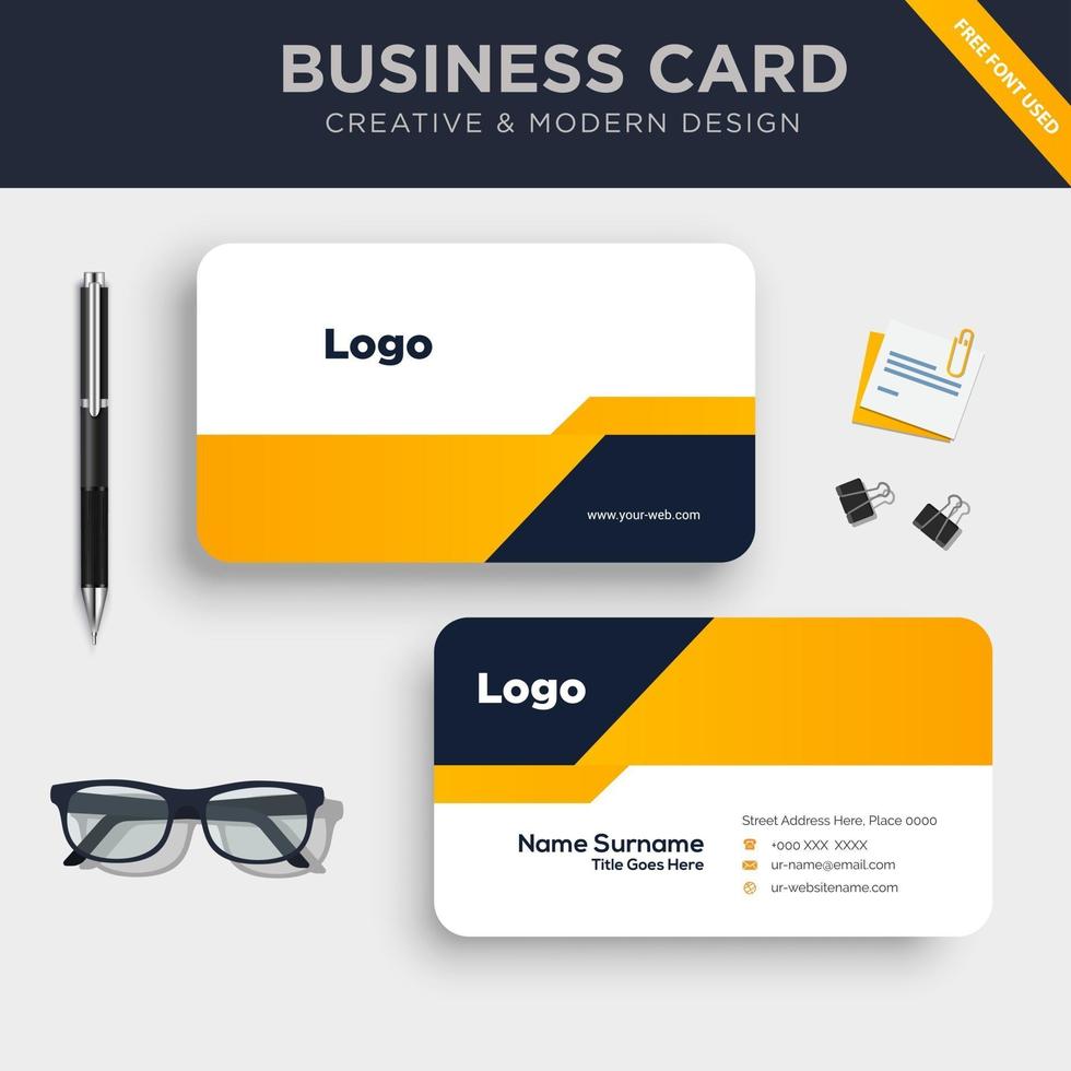 Creative Double sided Business Card Template vector