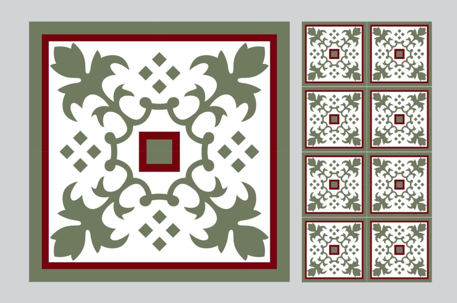 tiles Portuguese patterns antique seamless design in Vector illustration