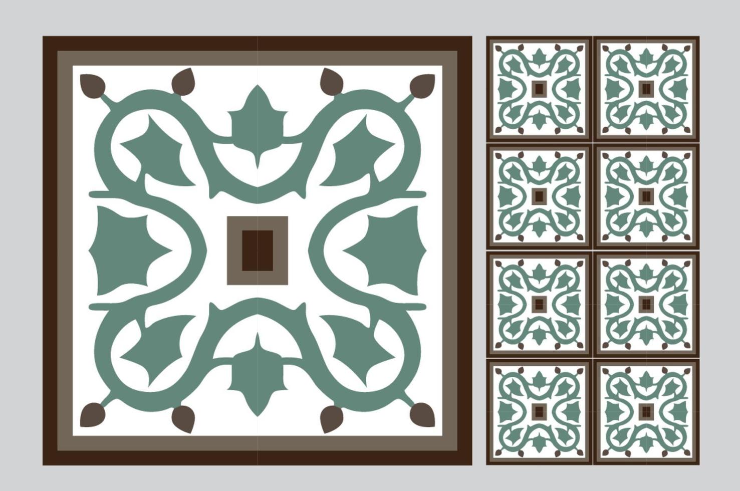 Azulejos portugueses patrones antiguos de diseño sin costuras en la ilustración vectorial vector