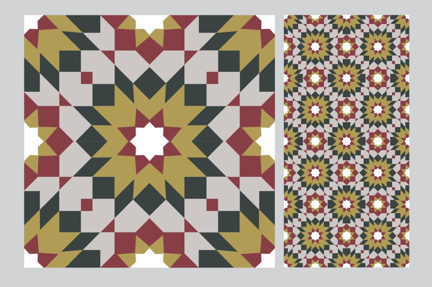 tiles Portuguese patterns antique seamless design in Vector illustration