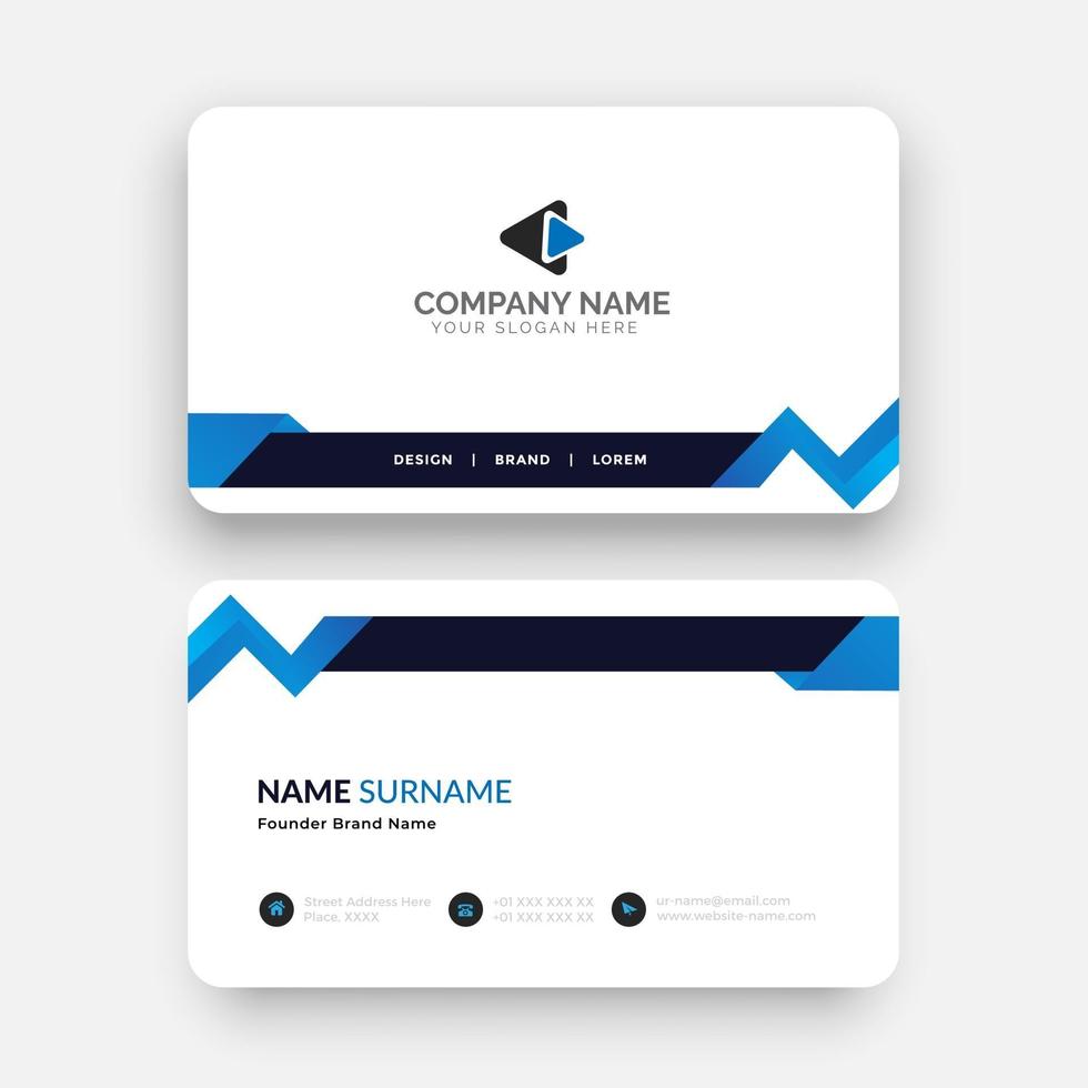 Creative Double sided Business Card Template vector