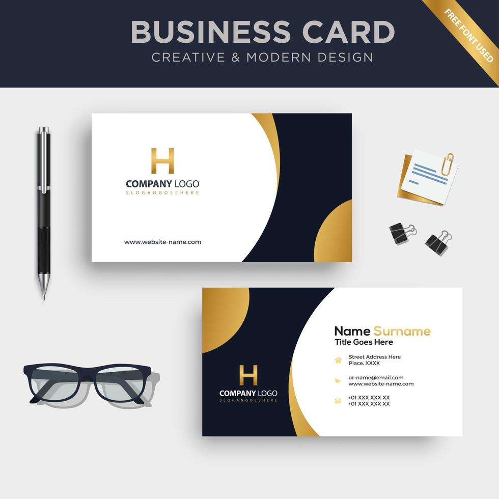 Creative Double sided Business Card Template vector