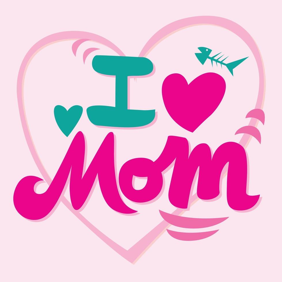 mother's day card in vector design