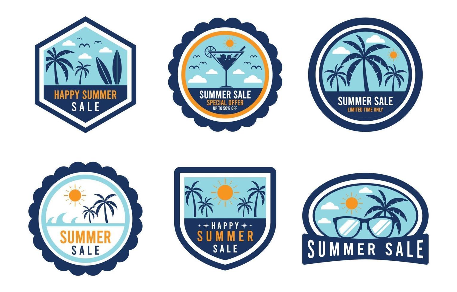 summer sale badge vector
