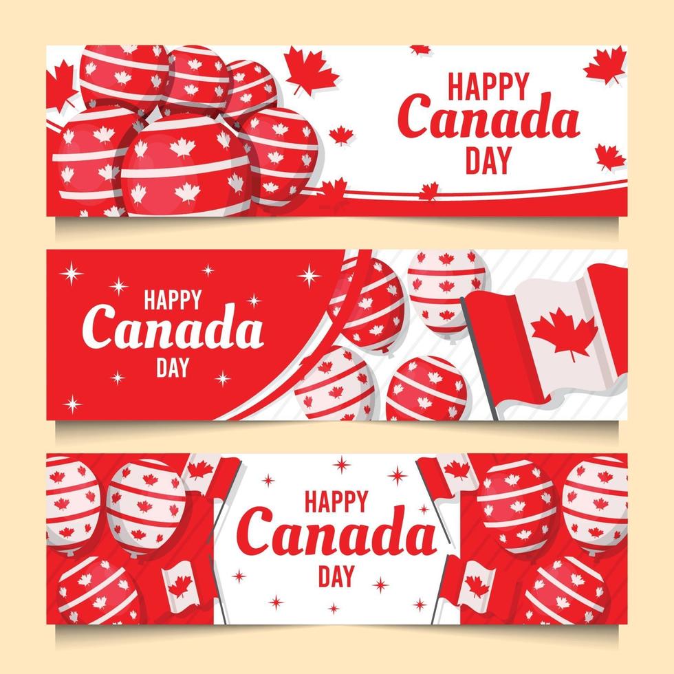 banner del día de canadá vector