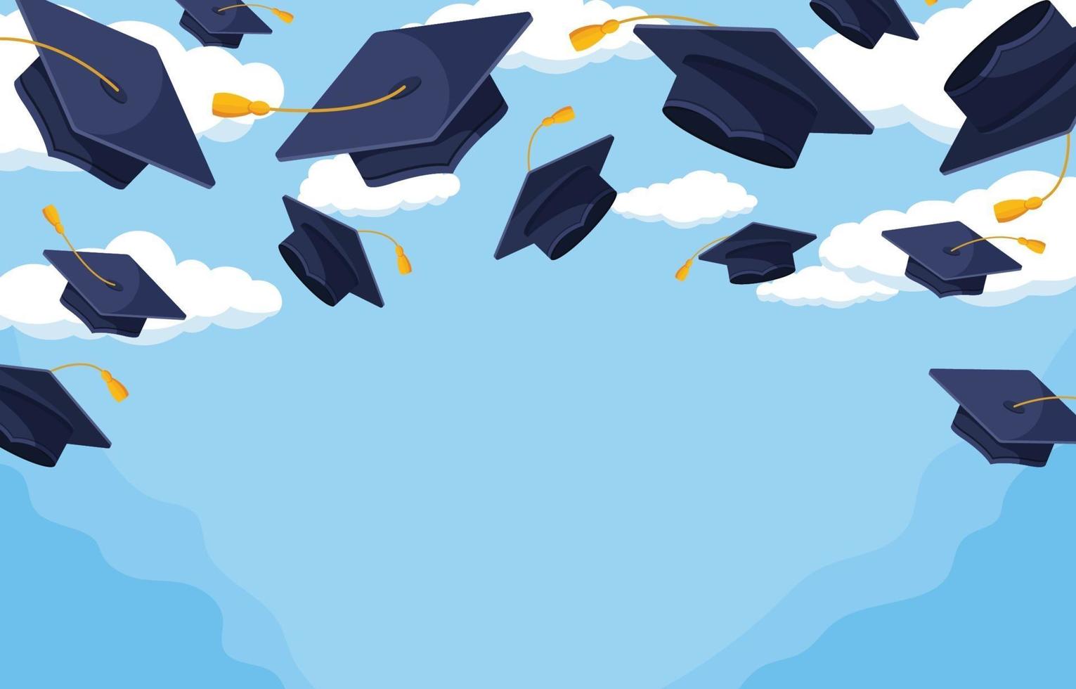 Happy Flat Graduation Background 2382315 Vector Art At Vecteezy