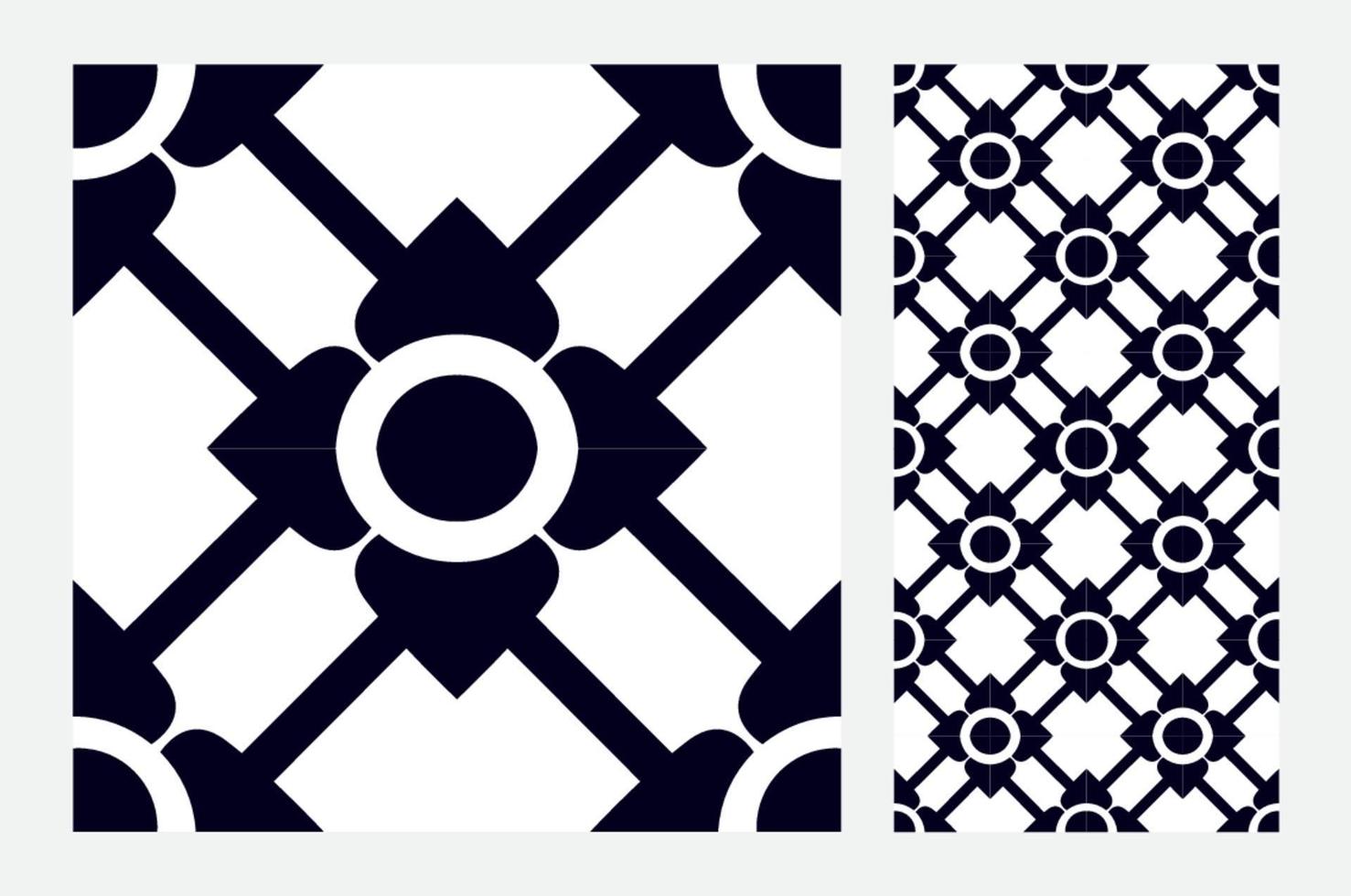 vintage tiles Portuguese patterns antique seamless design in Vector illustration
