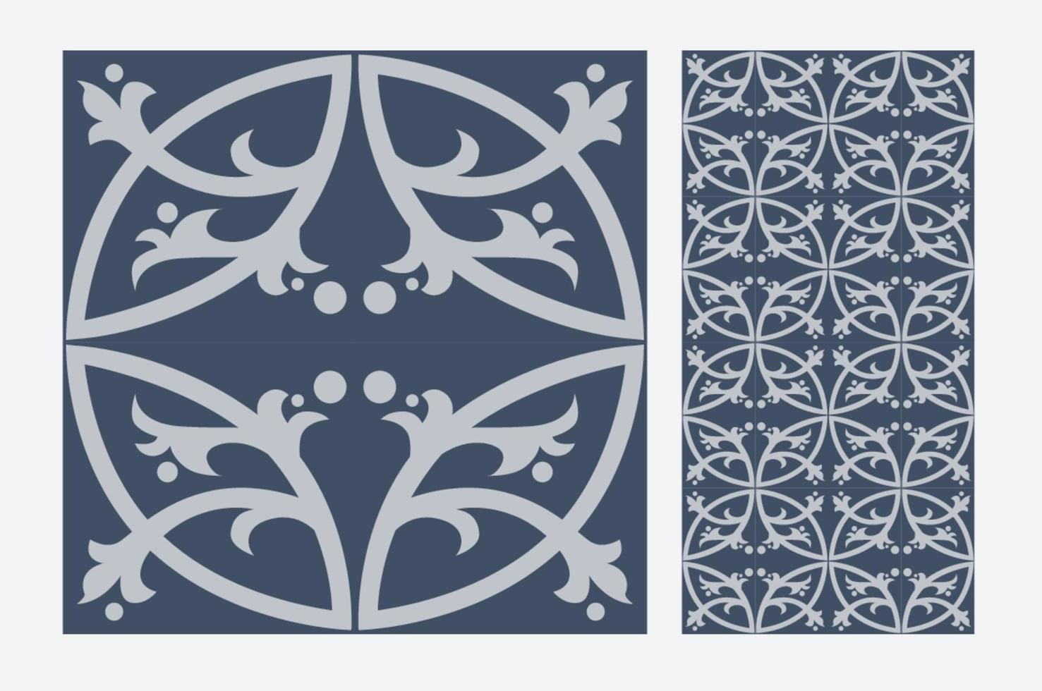 Patrones de azulejos vintage antiguo diseño sin costuras en ilustración vectorial vector