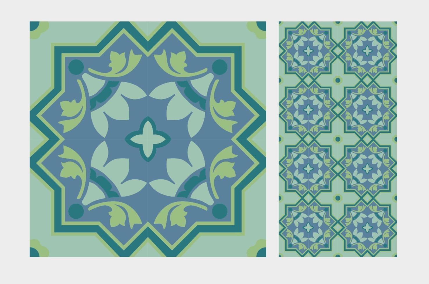 vintage tiles patterns antique seamless design in Vector illustration