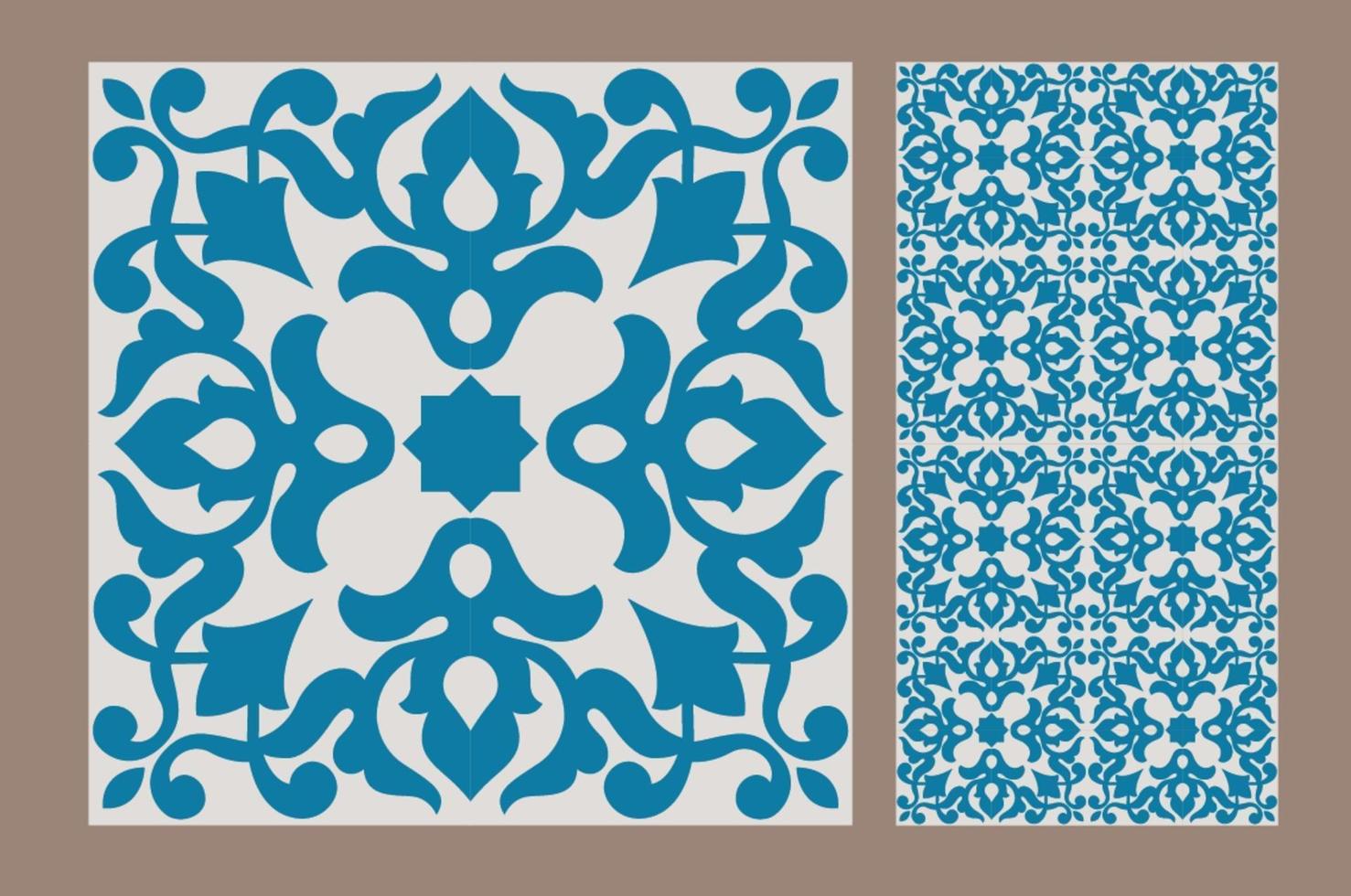 vintage tiles patterns antique seamless design in Vector illustration