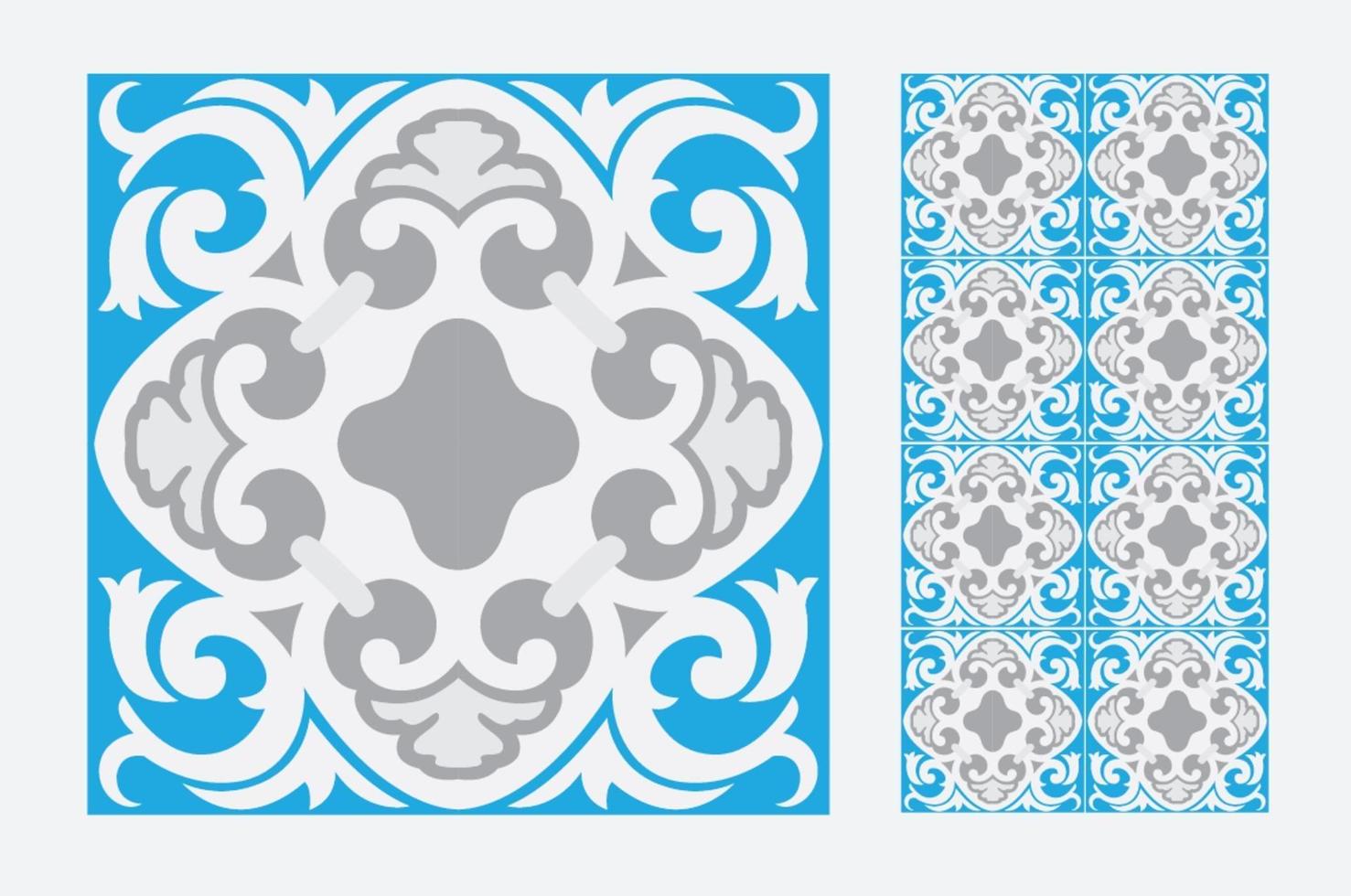 vintage tiles patterns antique seamless design in Vector illustration