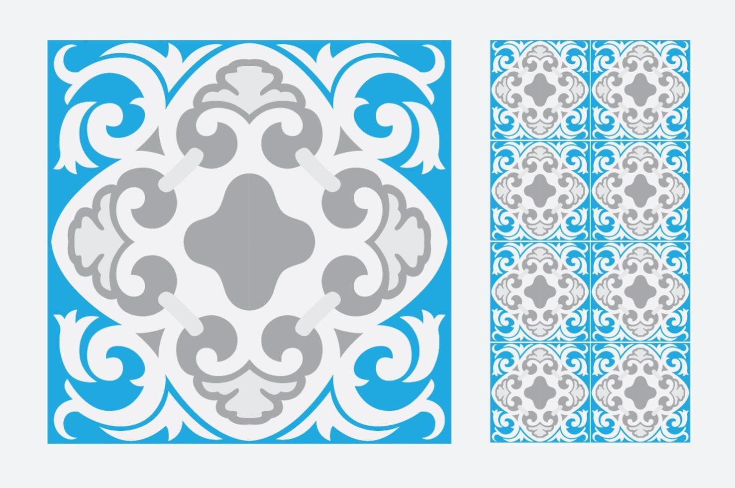 Patrones de azulejos vintage antiguo diseño sin costuras en ilustración vectorial vector