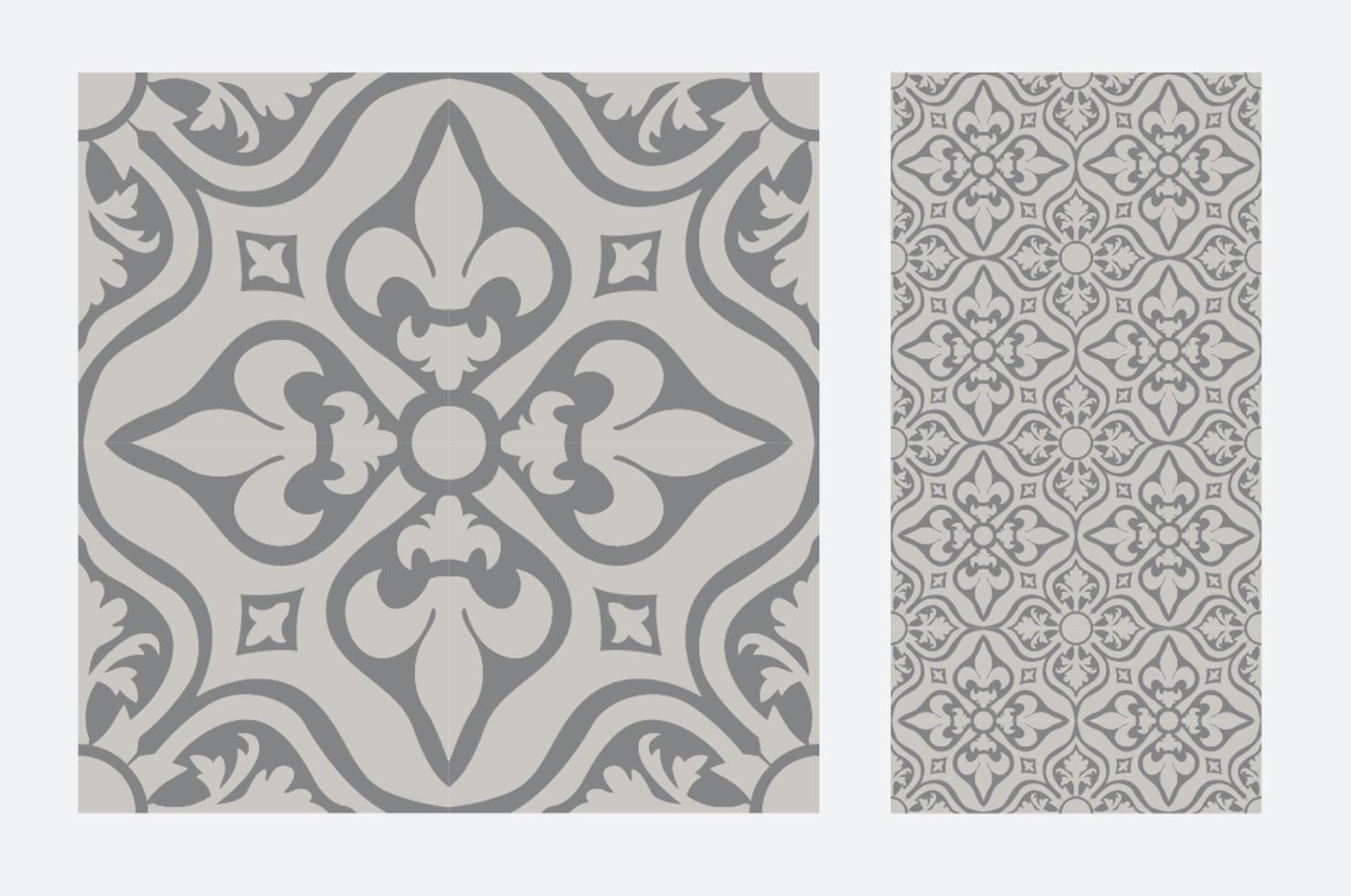 vintage tiles patterns antique seamless design in Vector illustration