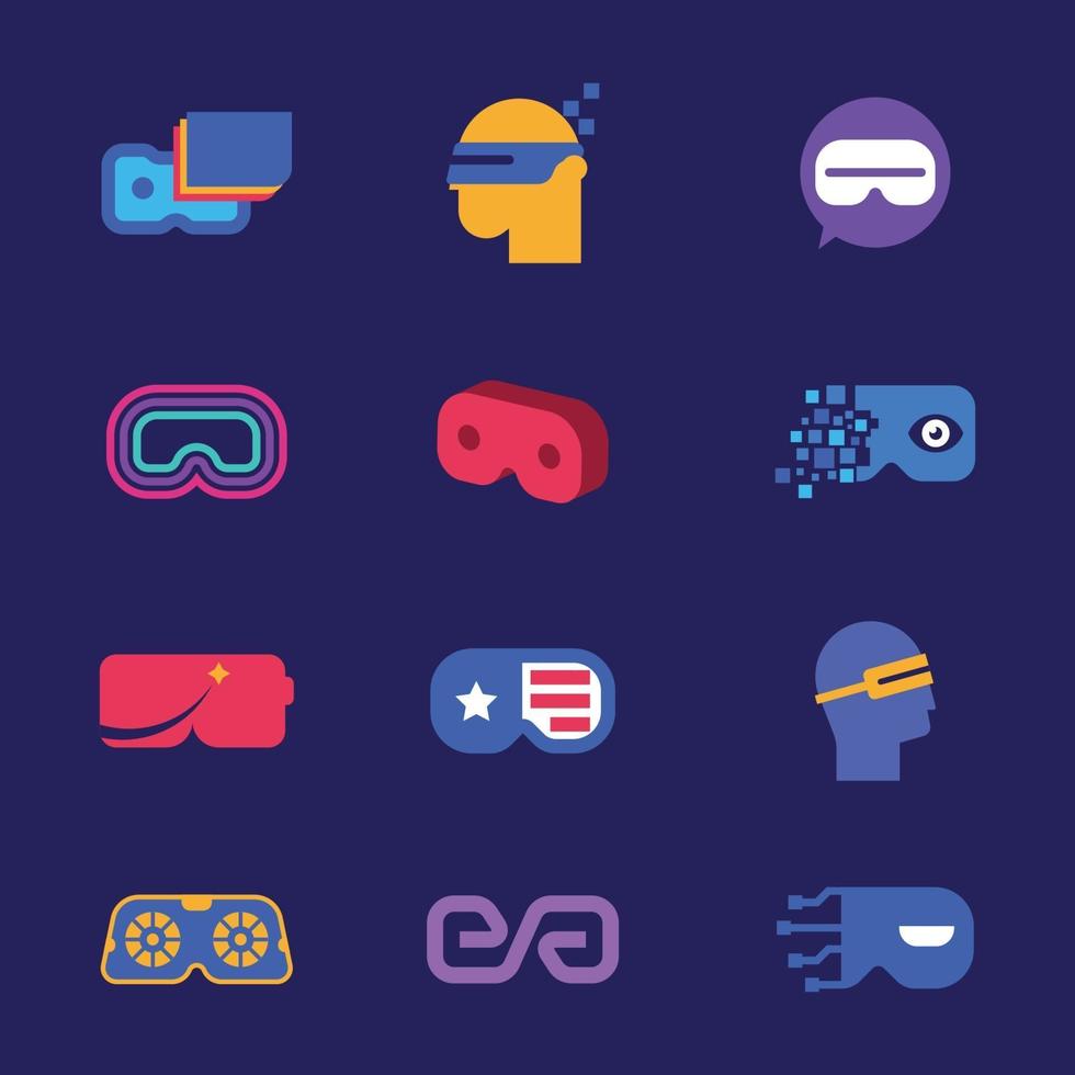 Futuristic and Stylish Virtual Reality Set vector
