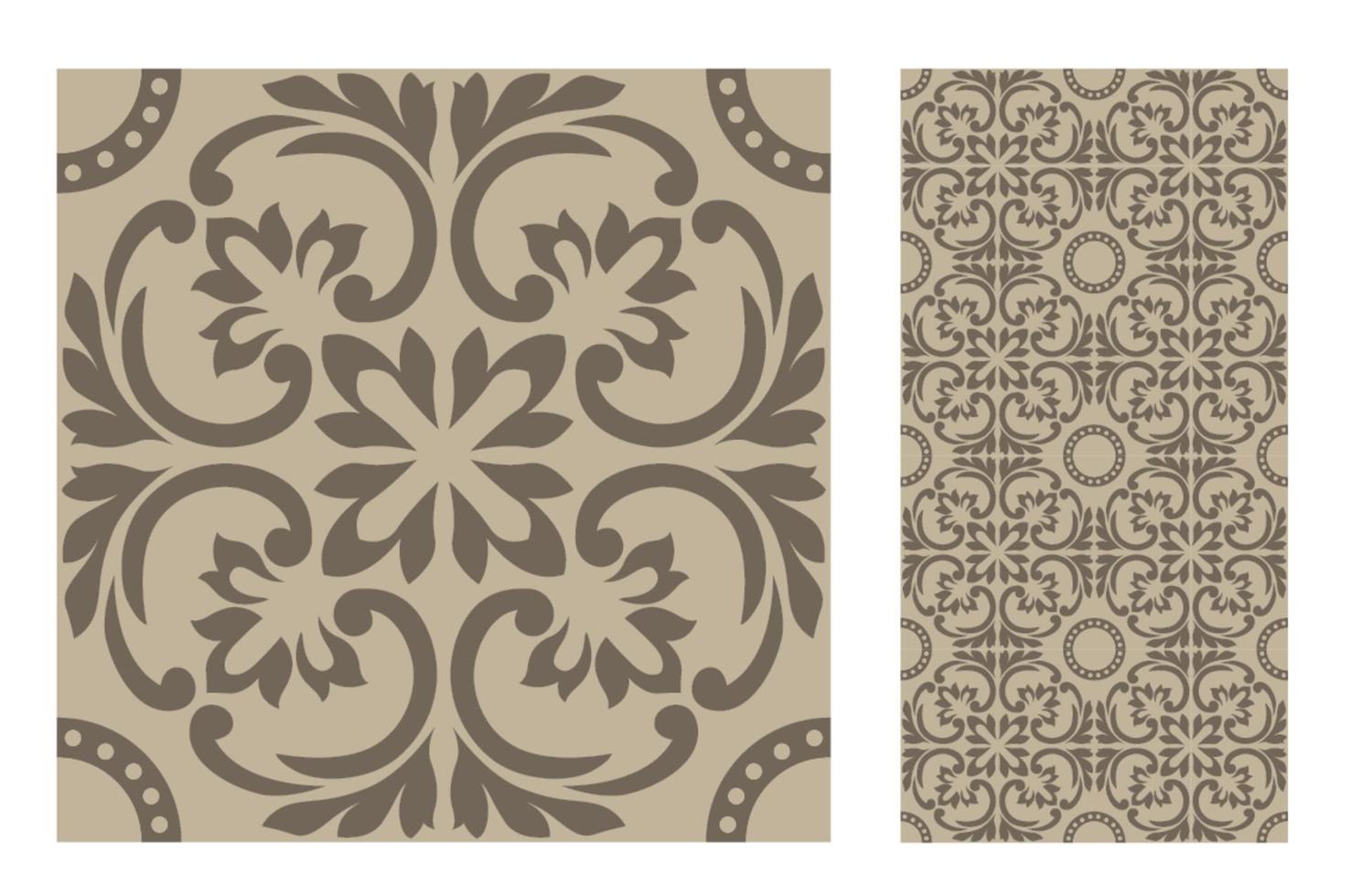 vintage tiles patterns antique seamless design in Vector illustration