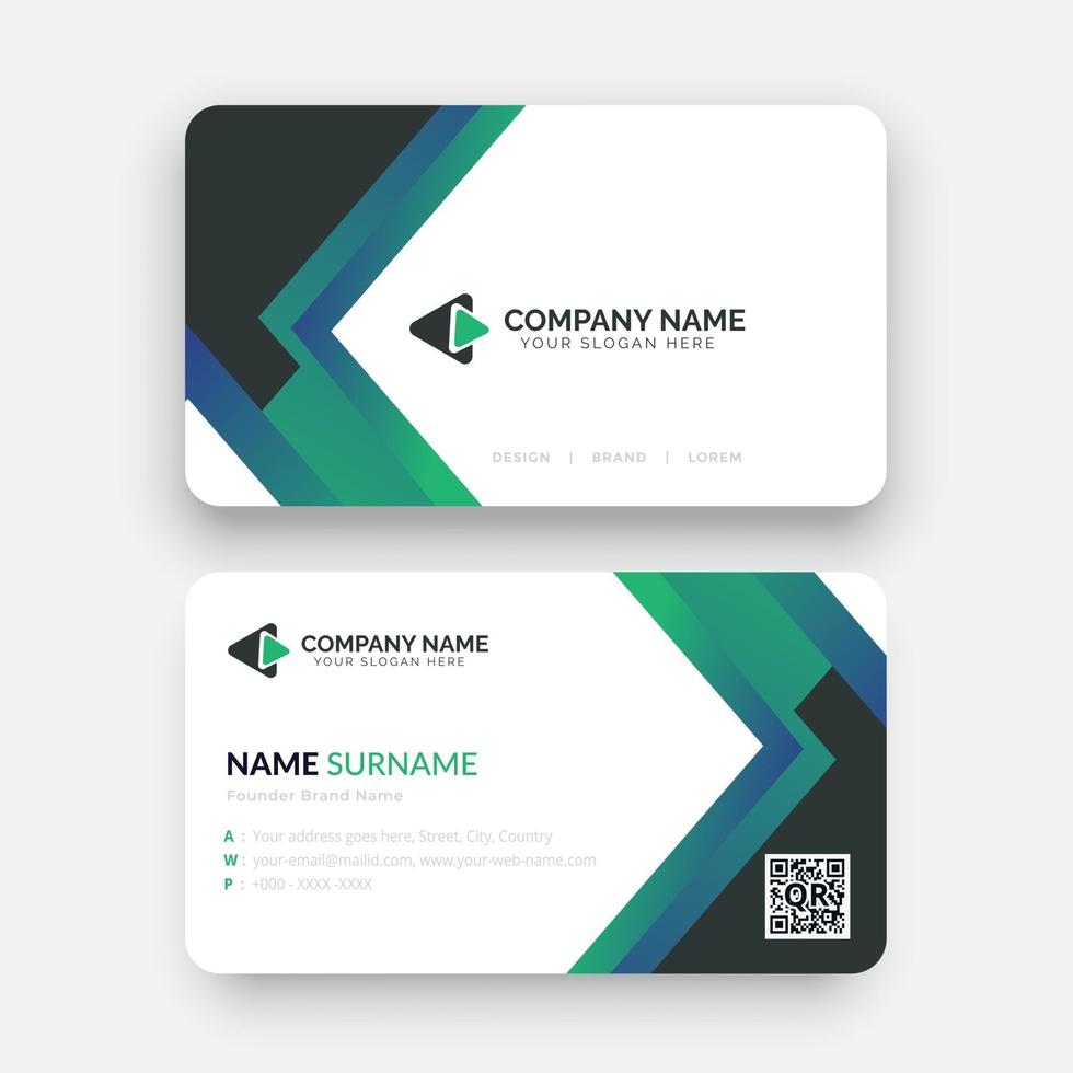 Creative Double sided Business Card Template vector