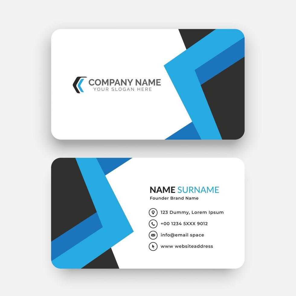 Creative Double sided Business Card Template vector