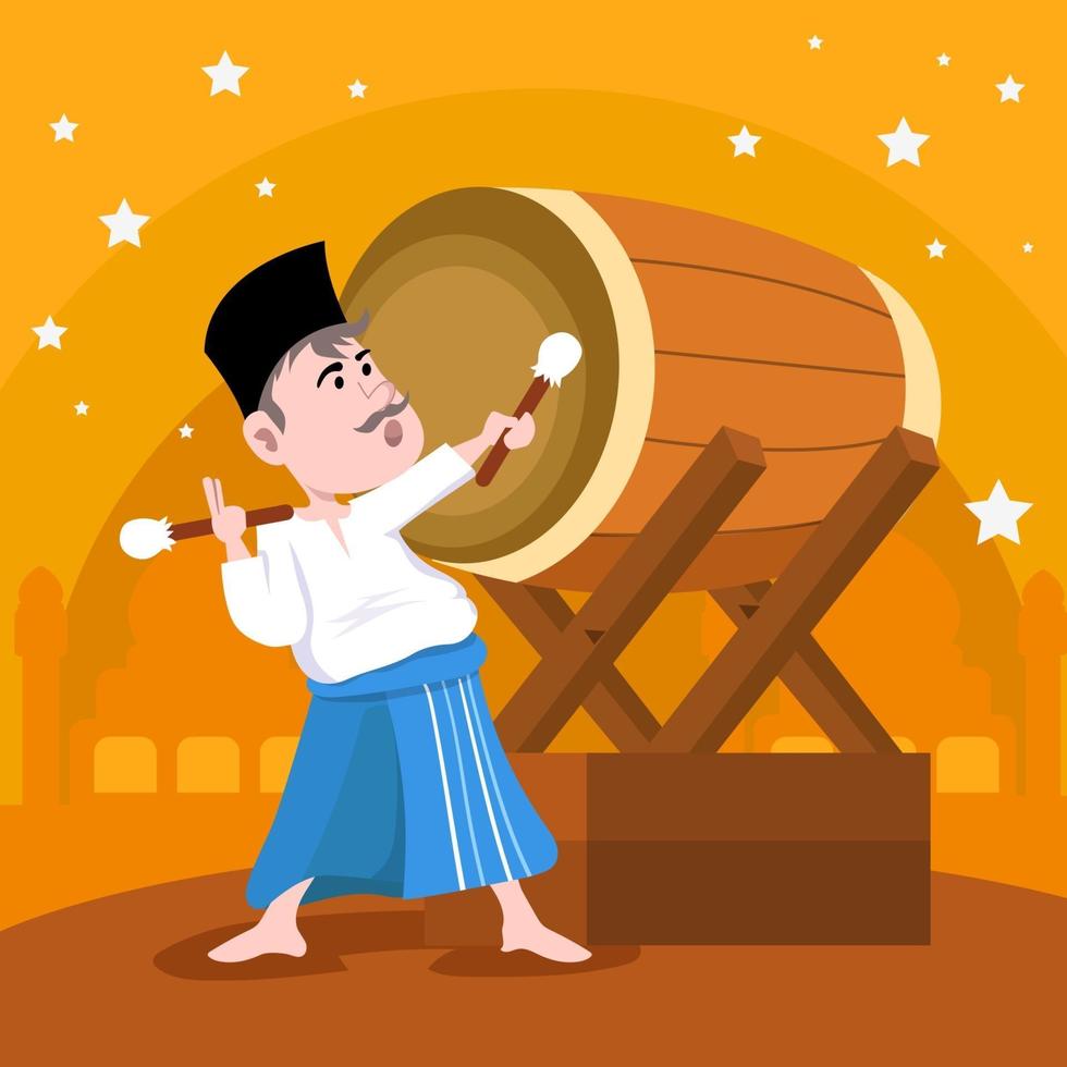 bedug beat ramadán vector