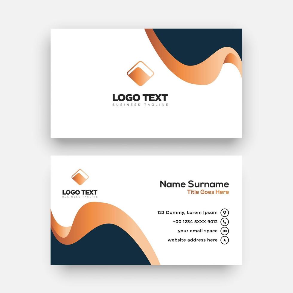 Creative Double sided Business Card Template vector