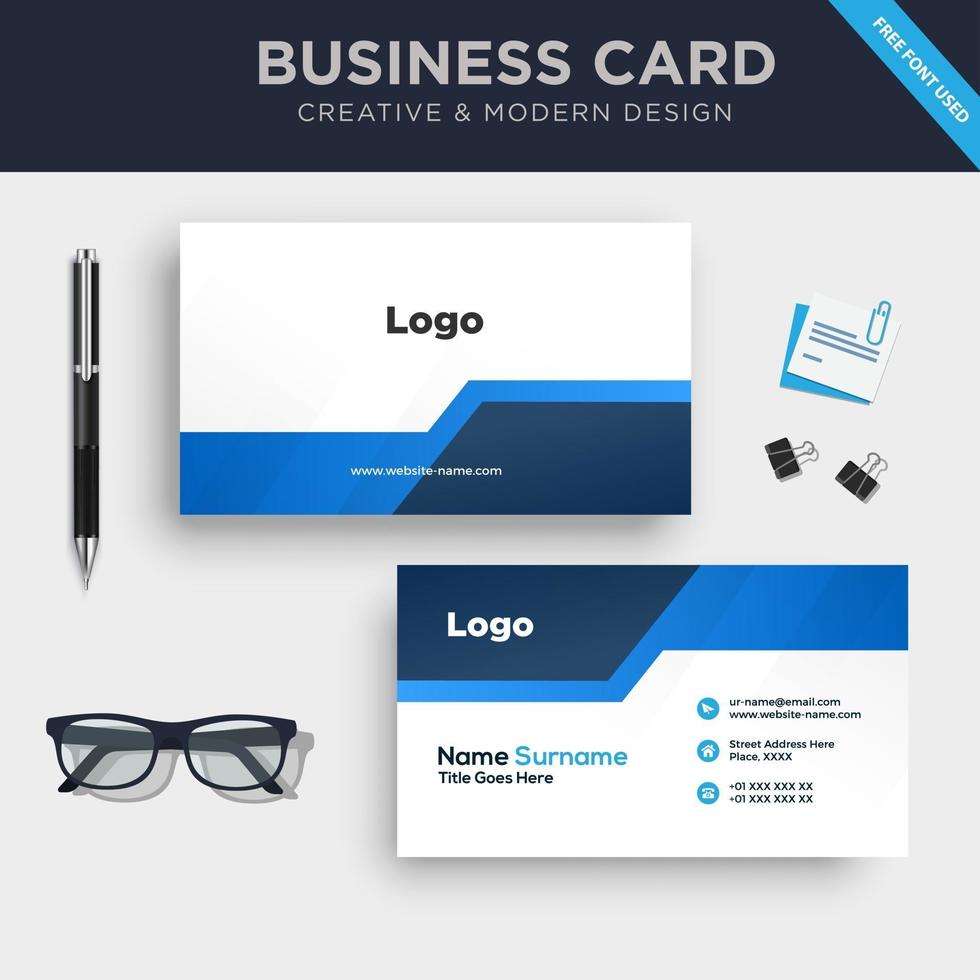 Creative Double sided Business Card Template vector