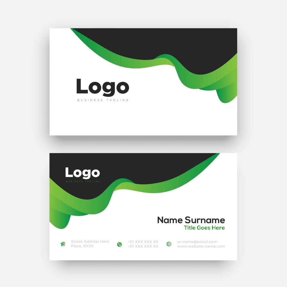 Creative Double sided Business Card Template vector