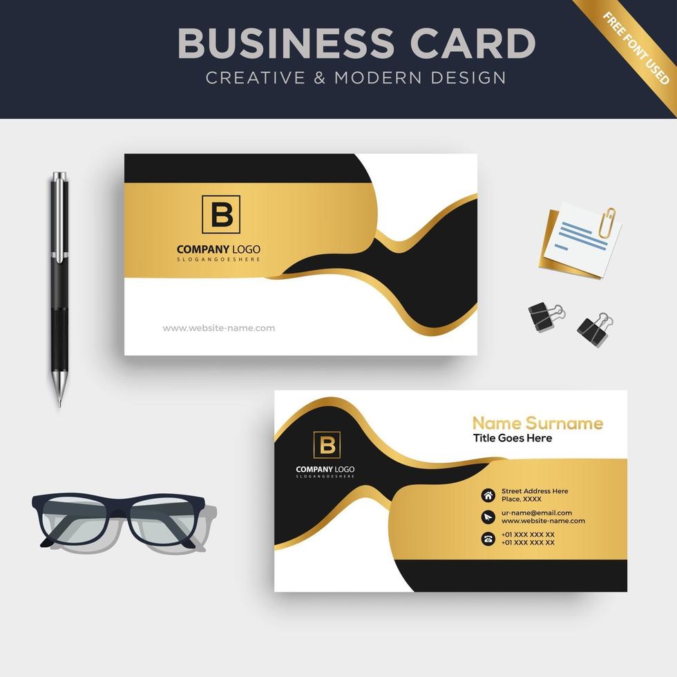 Creative Double sided Business Card Template vector