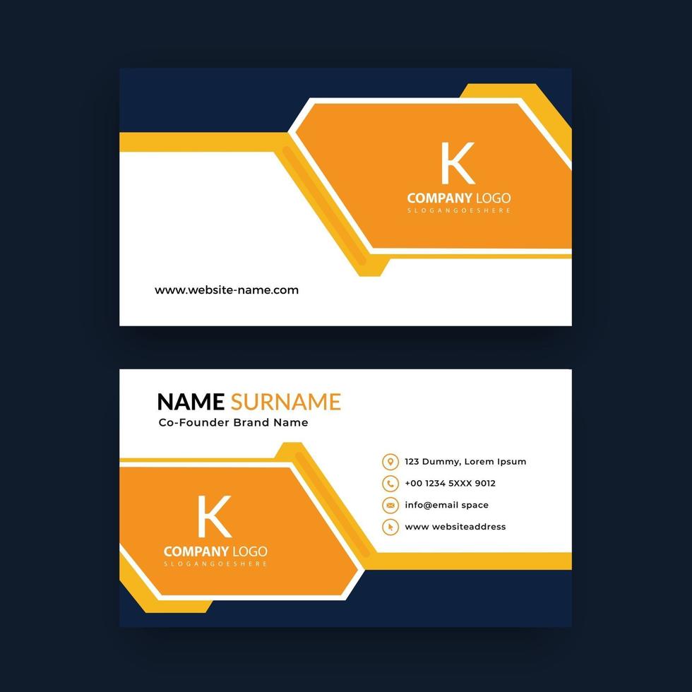 Creative Double sided Business Card Template vector