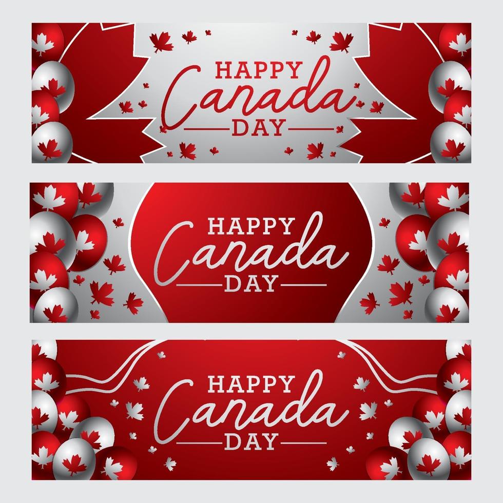 concepto de banner del día de canadá vector