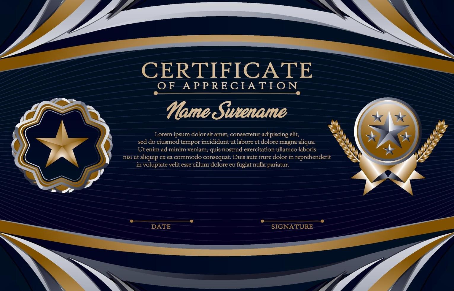 School Certivicate Tamplate Concept vector