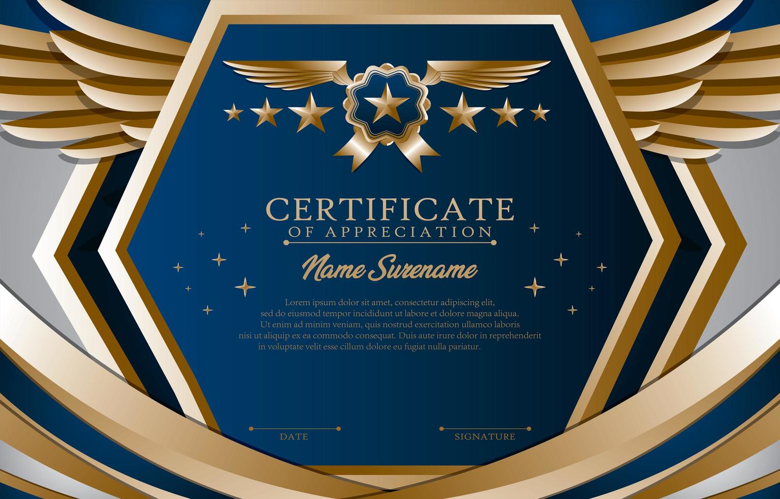 Graduation Certivicate Template Concept vector