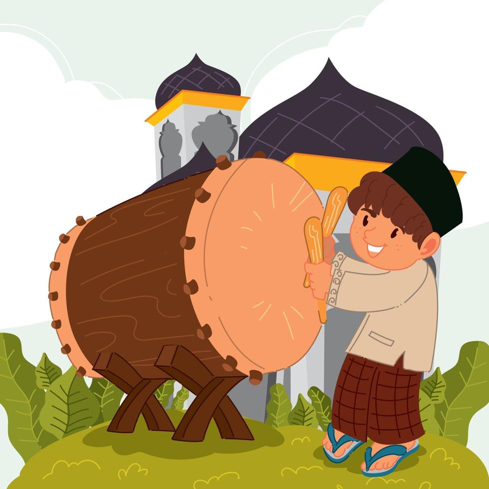 Ied Bedug illustration Concept vector