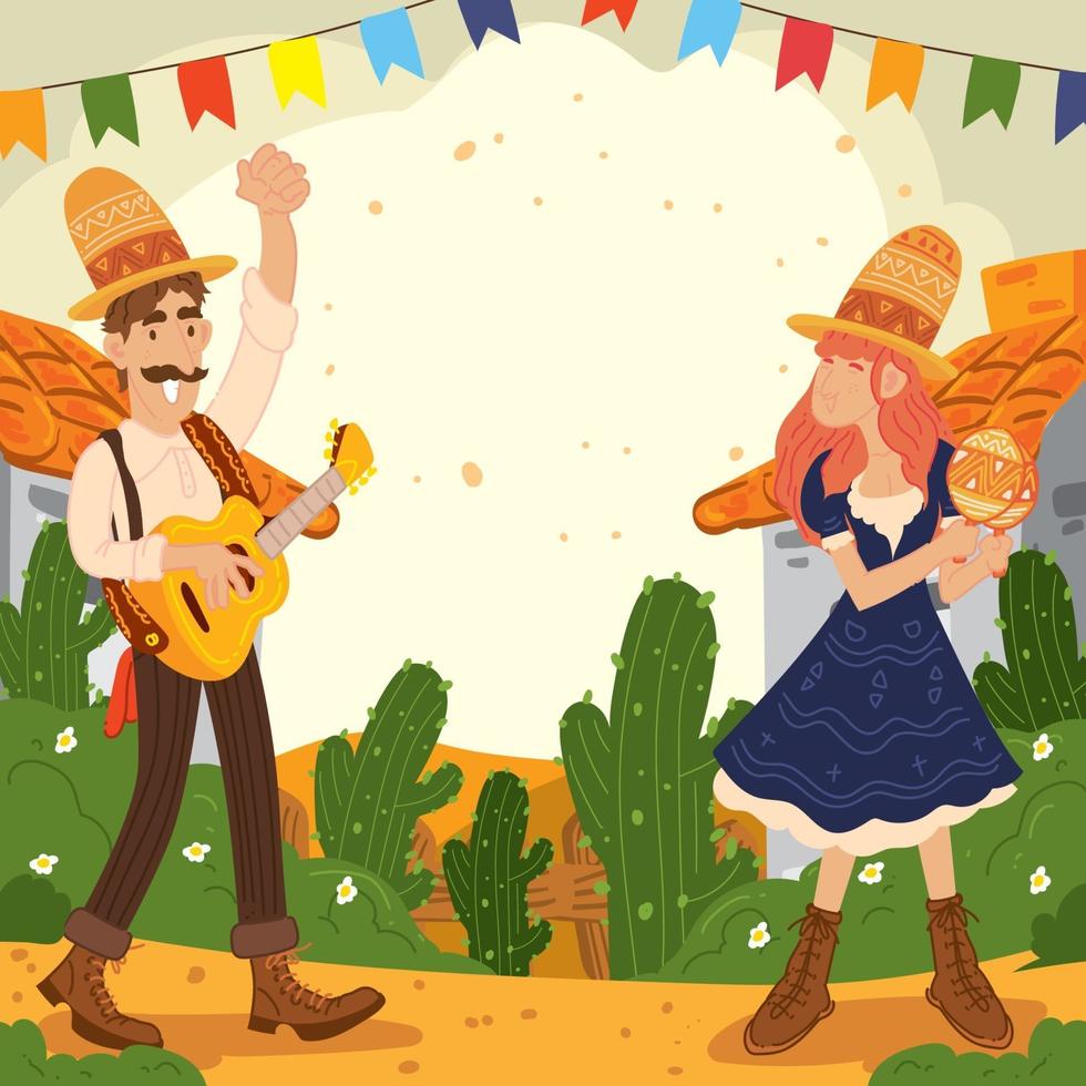 Festa Junina Background Concept vector