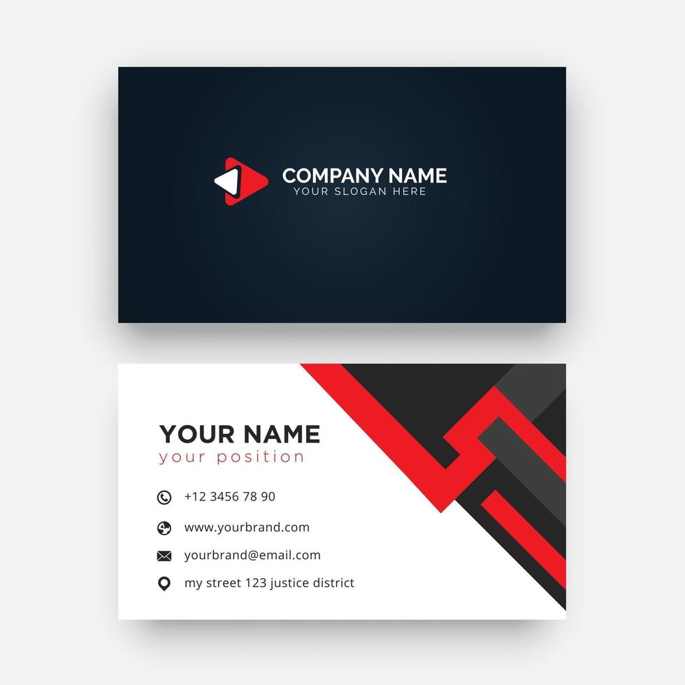 Creative Double sided Business Card Template vector