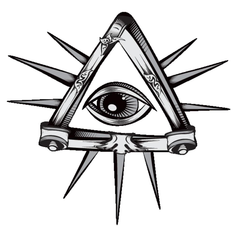 Decorative All seeing eye mystic symbol vector
