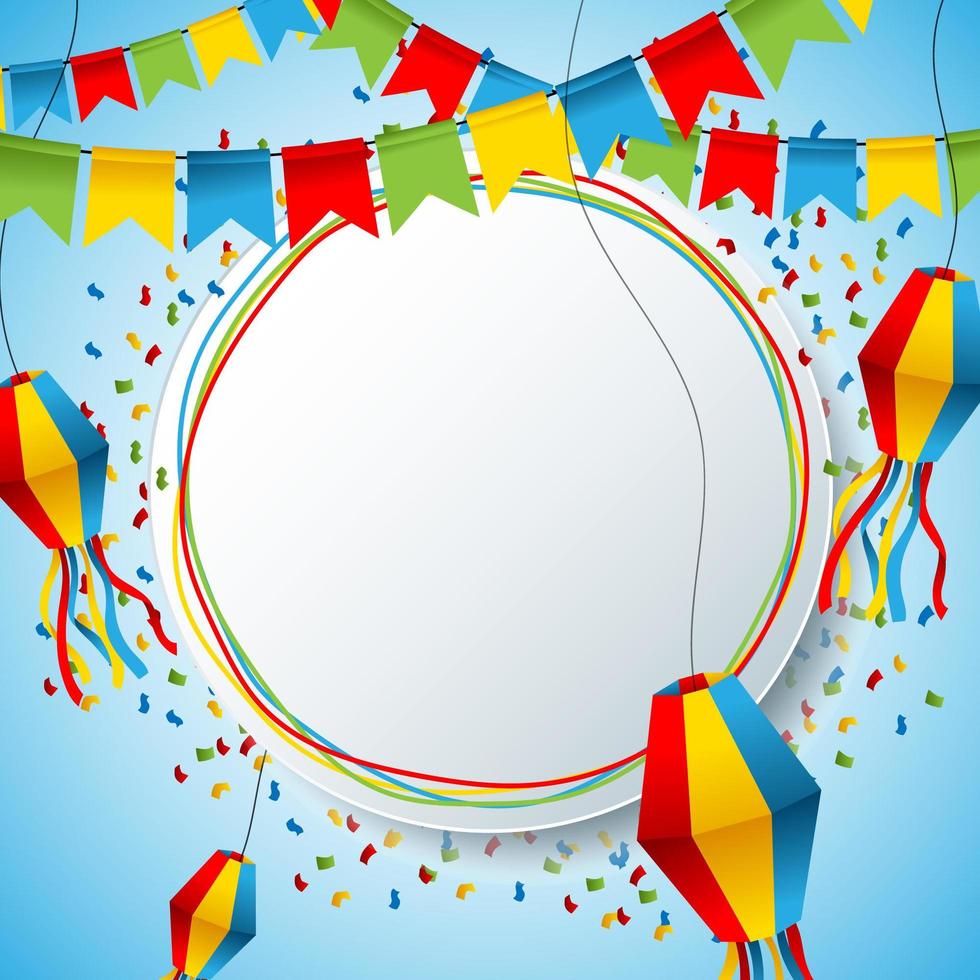 Colorful Festa Junina Background vector