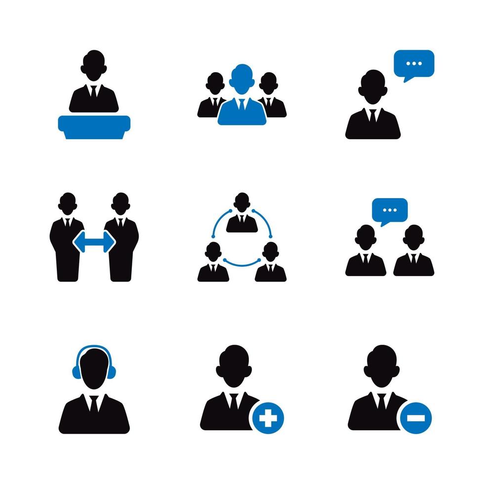 Business People Icon Set vector