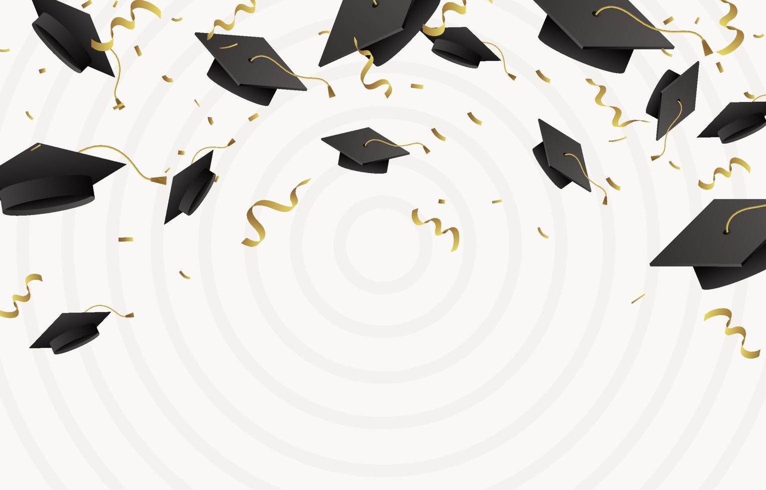 Graduation festivity background vector