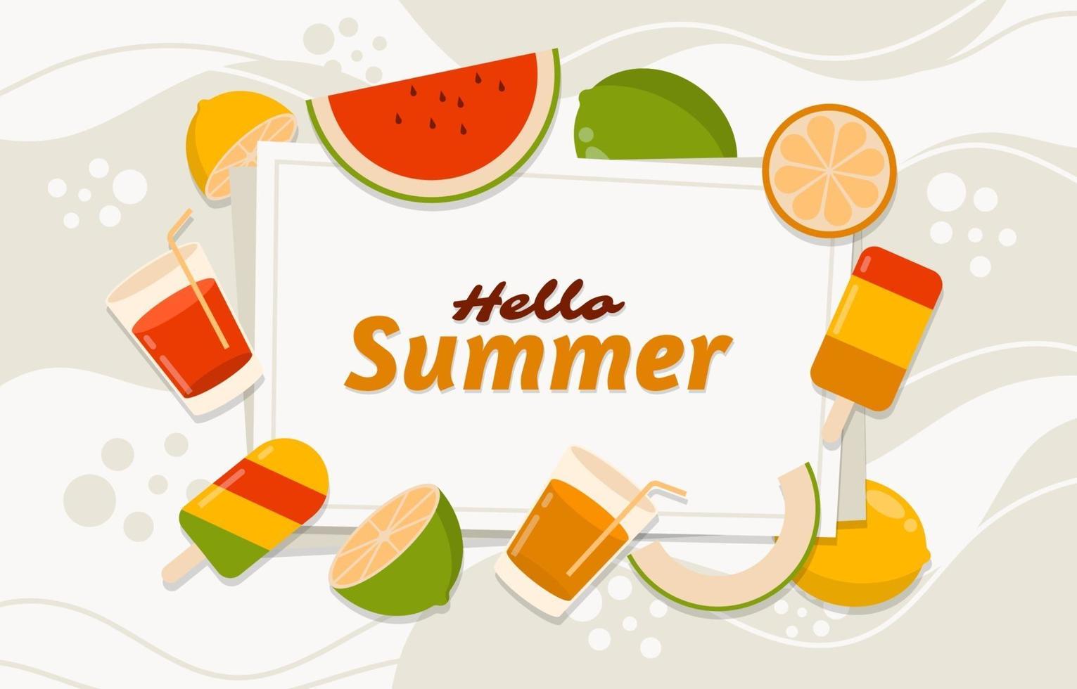 Summer Food Background vector
