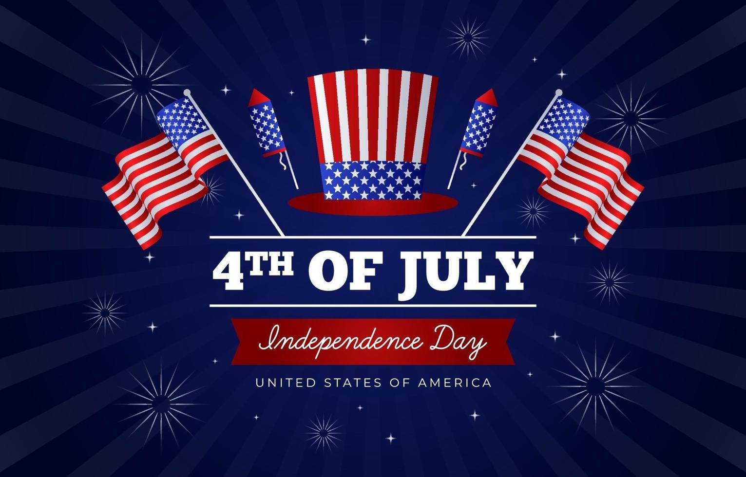 4th of july background vector