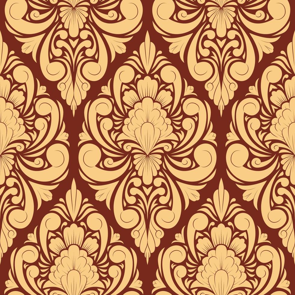 Floral Damask Pattern Background vector