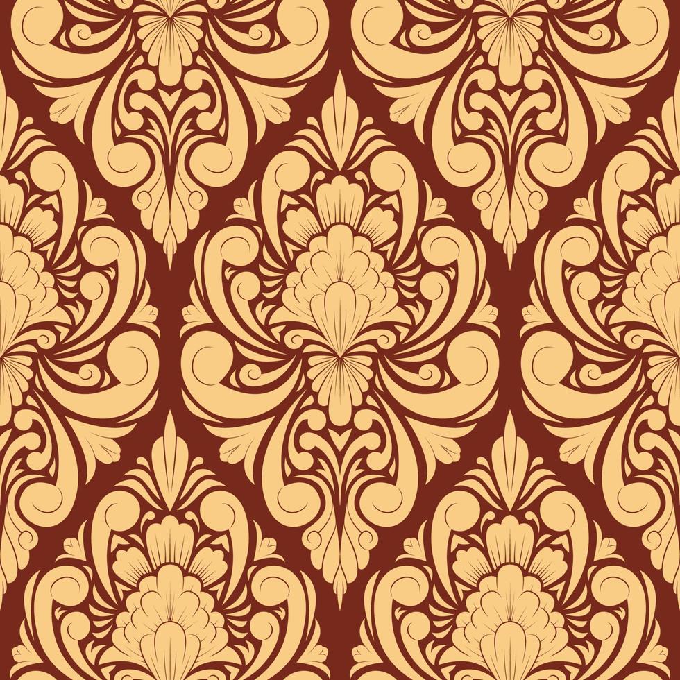 Floral Damask Pattern Background vector