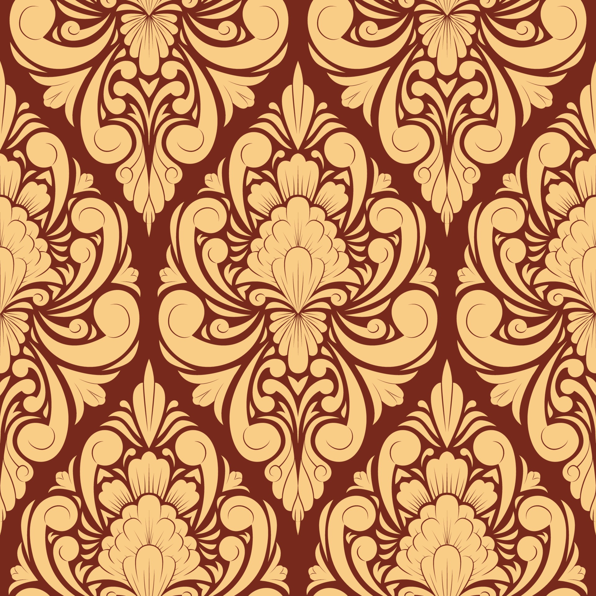 Floral Damask Pattern Background 2382729 Vector Art at Vecteezy